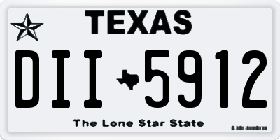 TX license plate DII5912
