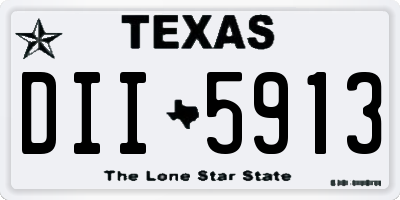 TX license plate DII5913