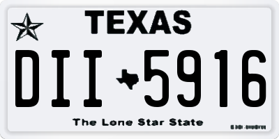 TX license plate DII5916