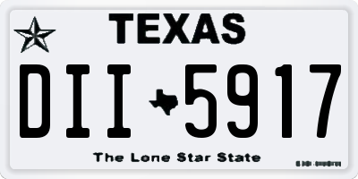 TX license plate DII5917