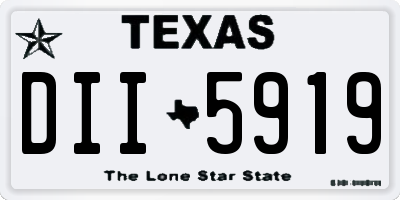 TX license plate DII5919