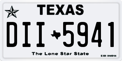 TX license plate DII5941