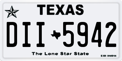 TX license plate DII5942