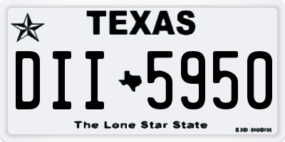 TX license plate DII5950