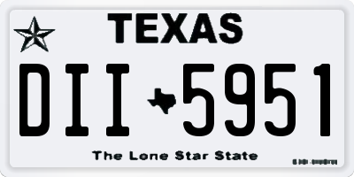 TX license plate DII5951