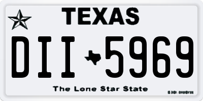 TX license plate DII5969