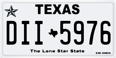 TX license plate DII5976