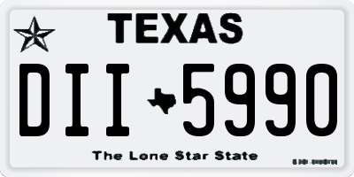 TX license plate DII5990