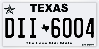 TX license plate DII6004