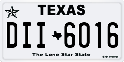 TX license plate DII6016