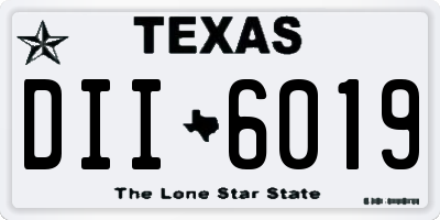 TX license plate DII6019