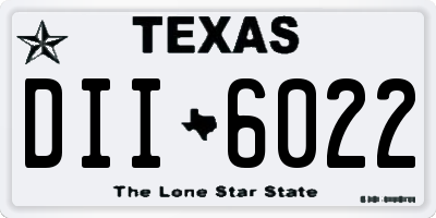 TX license plate DII6022