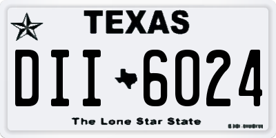 TX license plate DII6024