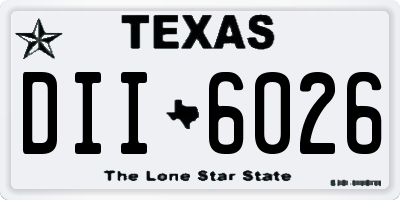 TX license plate DII6026
