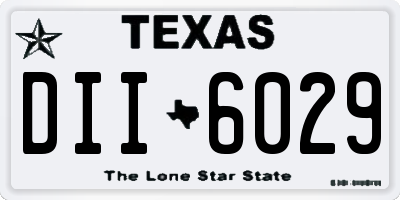 TX license plate DII6029