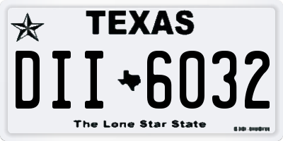TX license plate DII6032