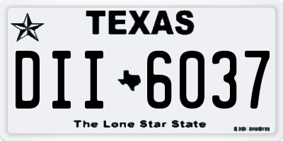 TX license plate DII6037