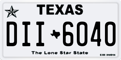 TX license plate DII6040