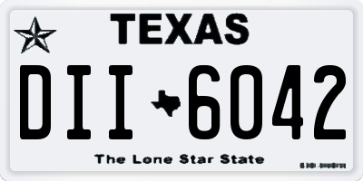 TX license plate DII6042