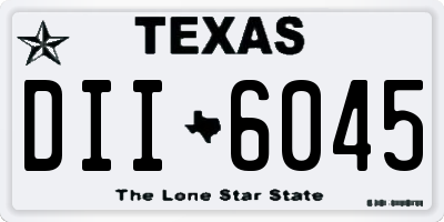 TX license plate DII6045