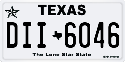 TX license plate DII6046