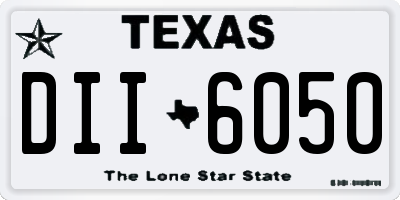 TX license plate DII6050
