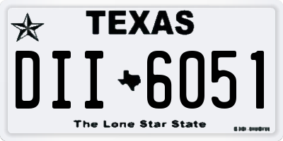 TX license plate DII6051