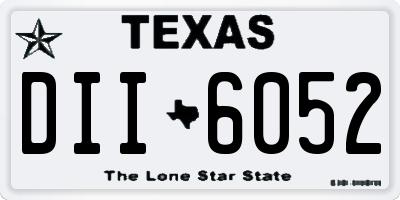 TX license plate DII6052
