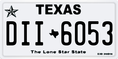 TX license plate DII6053