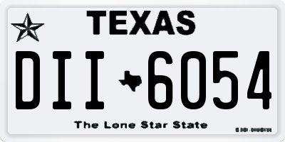 TX license plate DII6054