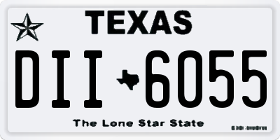 TX license plate DII6055