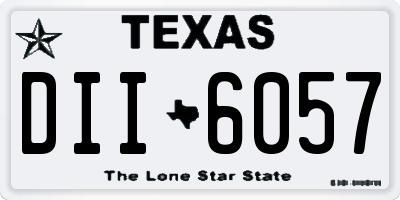 TX license plate DII6057
