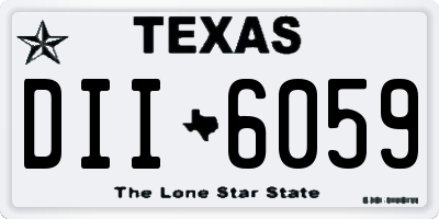 TX license plate DII6059