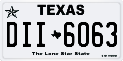 TX license plate DII6063