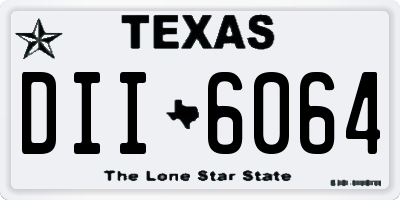 TX license plate DII6064
