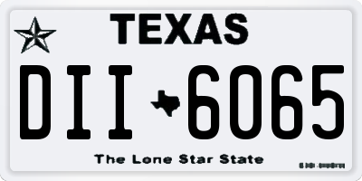 TX license plate DII6065