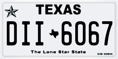 TX license plate DII6067