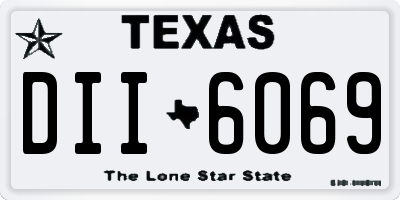 TX license plate DII6069