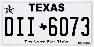 TX license plate DII6073