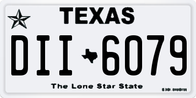 TX license plate DII6079