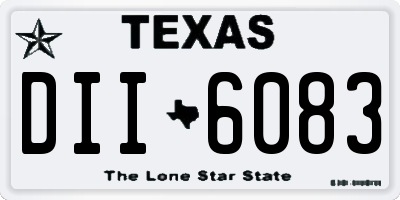 TX license plate DII6083