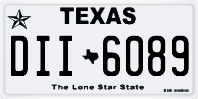 TX license plate DII6089