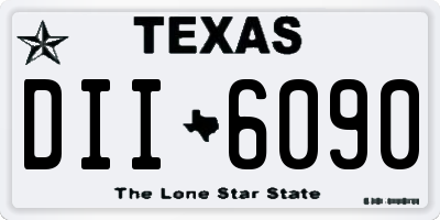 TX license plate DII6090