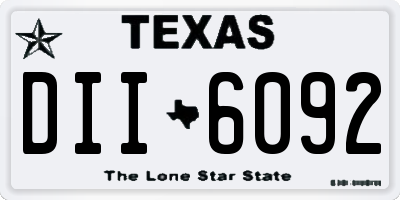 TX license plate DII6092