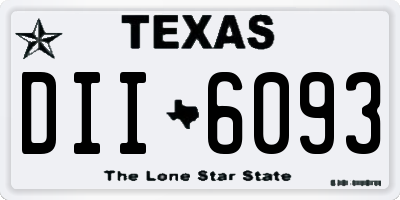 TX license plate DII6093
