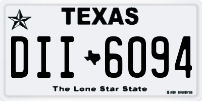 TX license plate DII6094