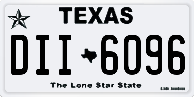 TX license plate DII6096