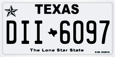 TX license plate DII6097