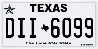 TX license plate DII6099