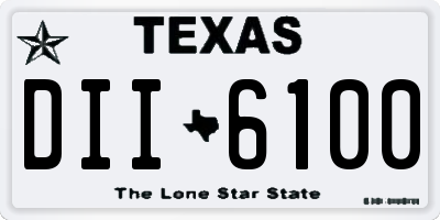 TX license plate DII6100